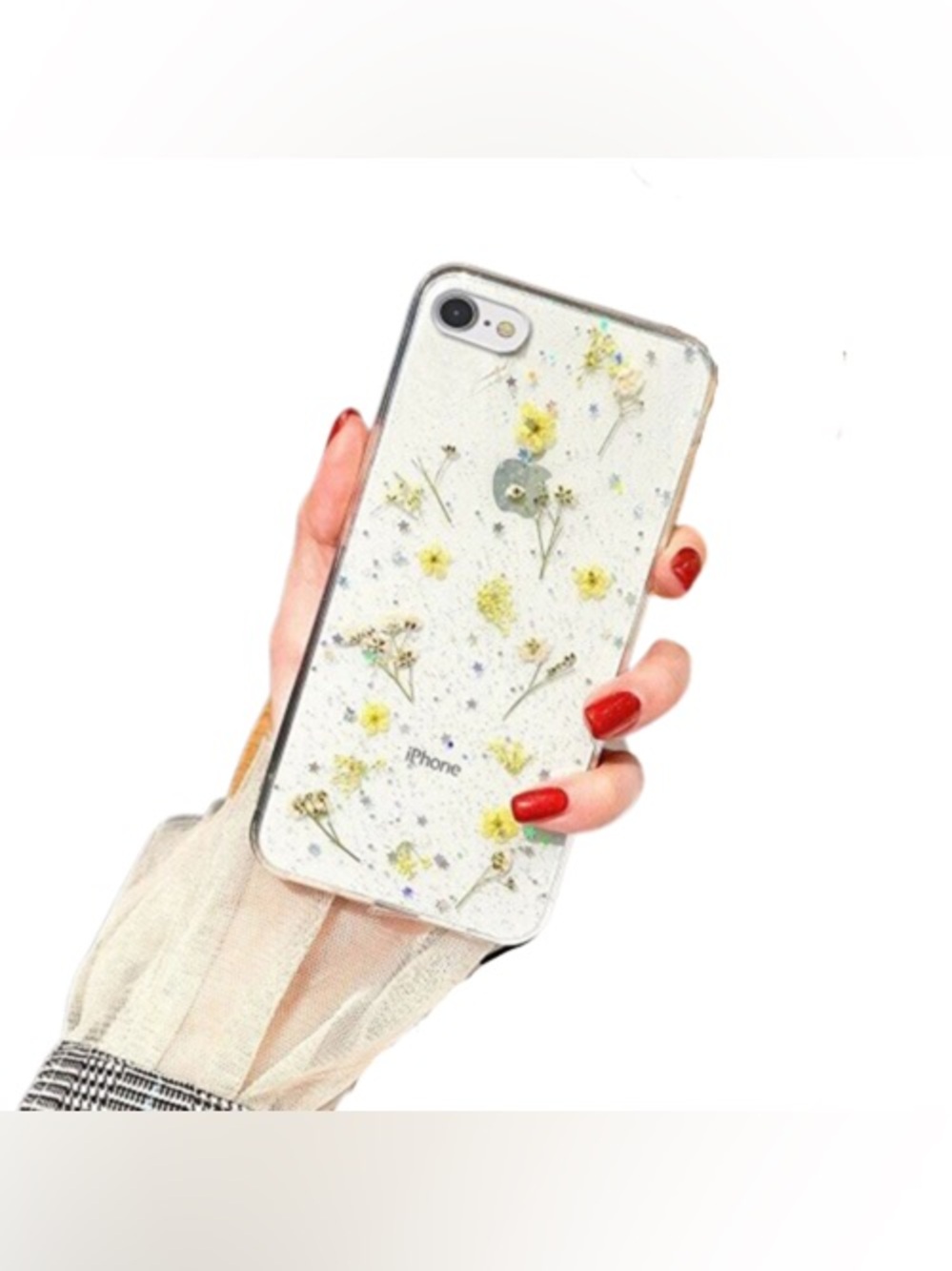 iPhone 8 resin pressed flowers iPhone case